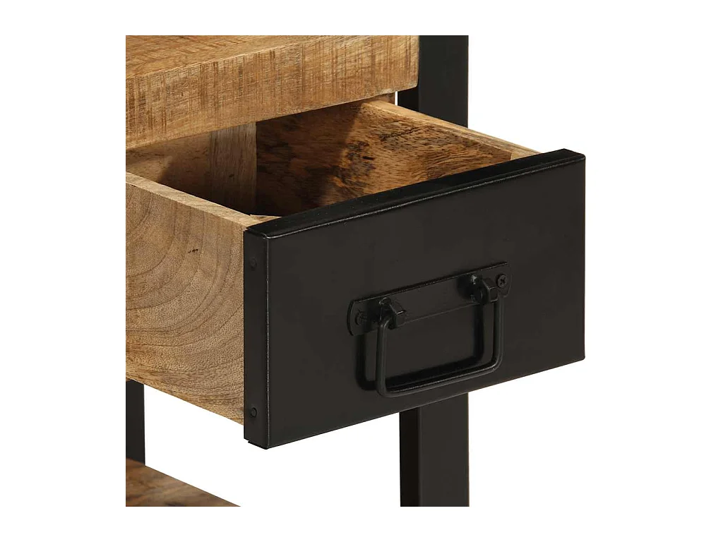 Mesita de noche | Mesilla de noche madera maciza de mango 35x34x45 cm