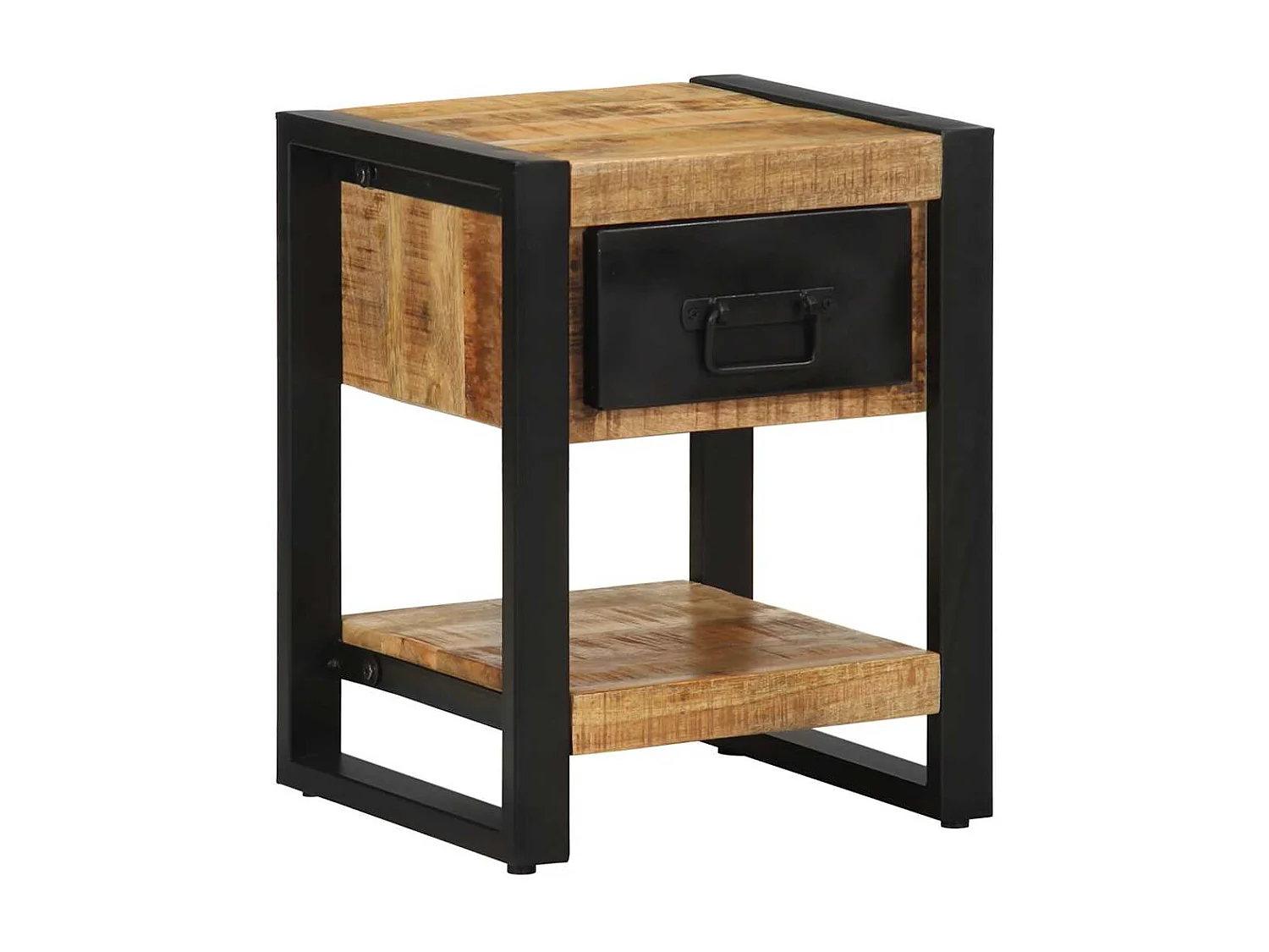 Nachttisch-Beistelltisch 35x34x45 cm Raues Mangoholz SHL24322