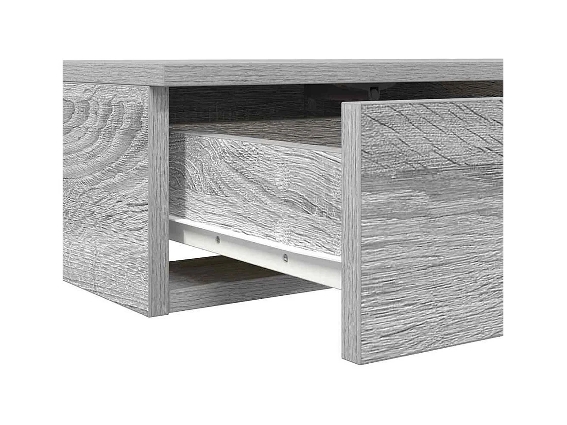 Cajones de cama con cajón Gris sonoma 200x36.5x16.5 cm