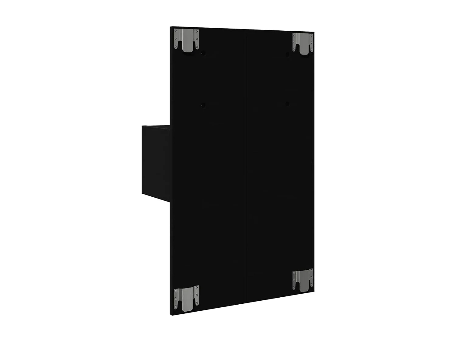 Mesita de noche | Mesilla de noche de pared con luces LED negro