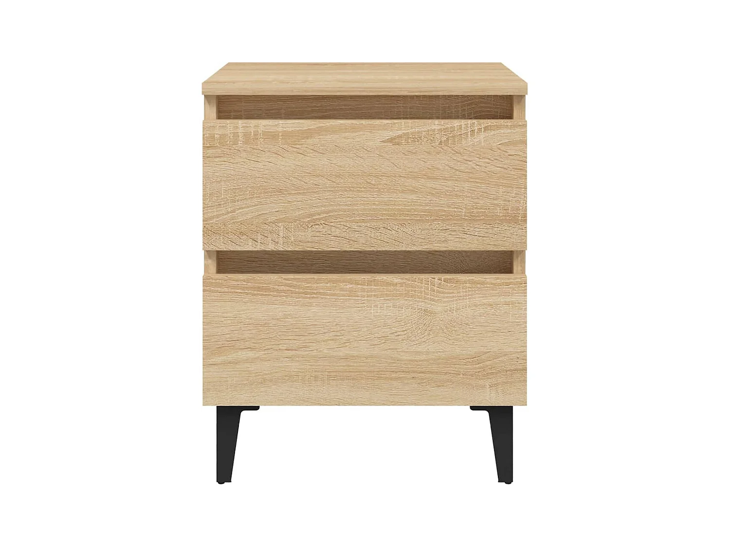 Mesitas de noche | Mesilla de noche 2 uds contrachapada roble Sonoma 40x35x50 cm