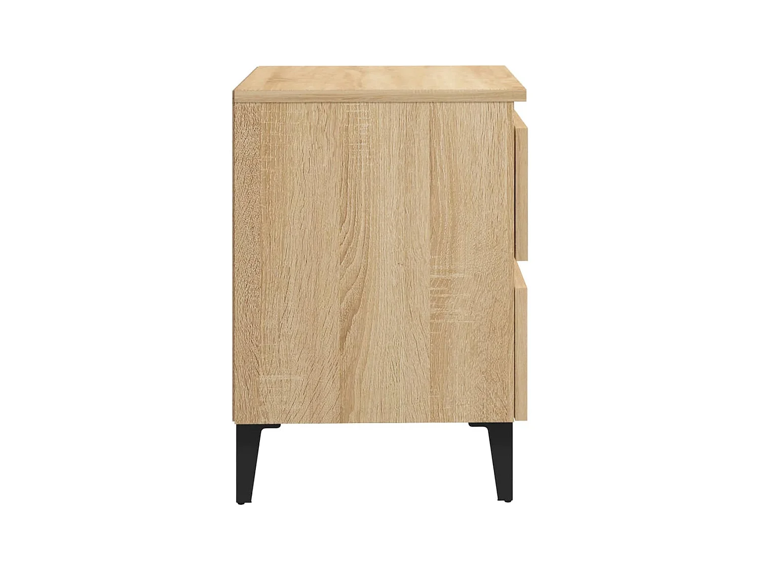 Mesitas de noche | Mesilla de noche 2 uds contrachapada roble Sonoma 40x35x50 cm