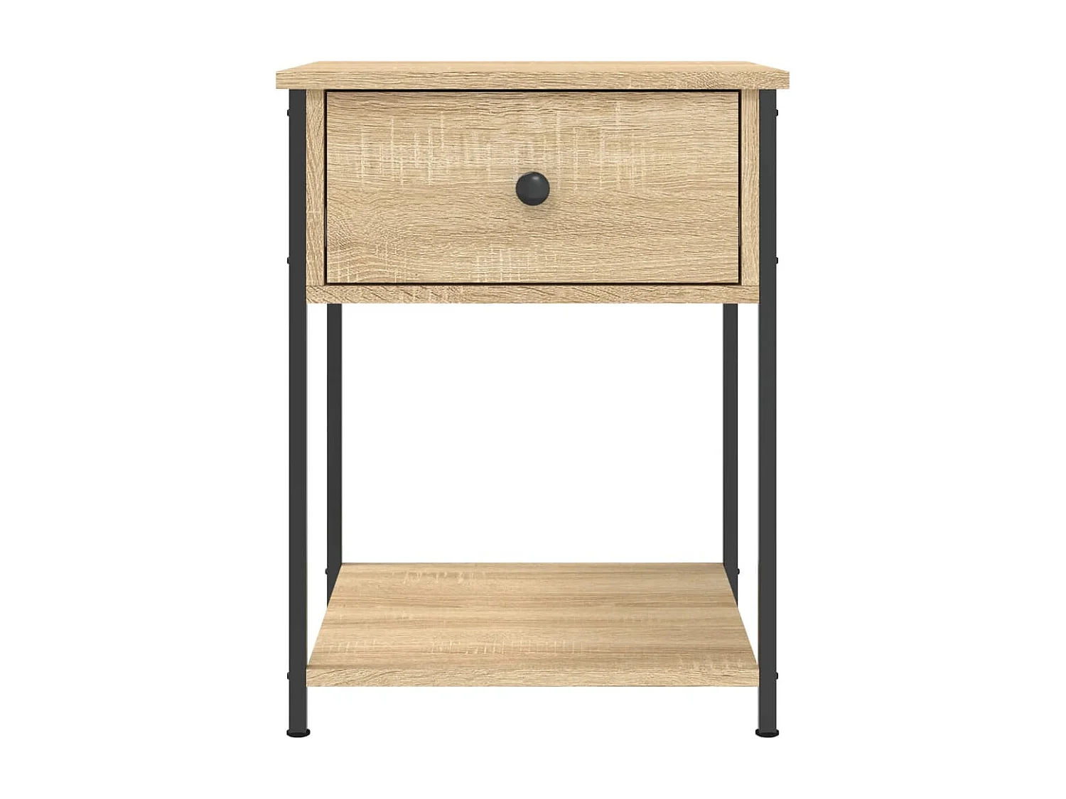 Mesitas de noche | Mesilla de noche 2 uds madera ingeniería roble Sonoma 44x45x58 cm