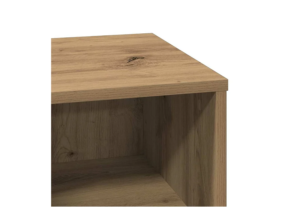 Mesa de Cabeceira Moderna com gaveta com 2 peças carvalho artisiano