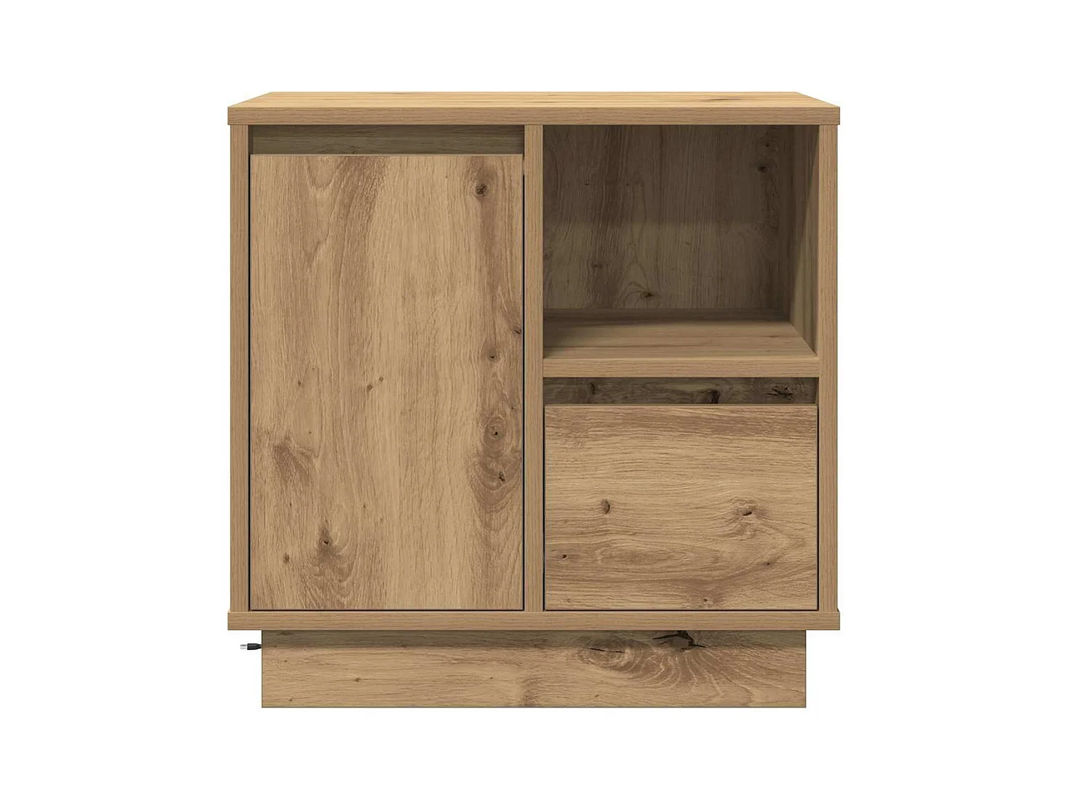 Mesita de Noche | Armario de Noche 2 uds Roble artisan 50x34.5x50 cm.