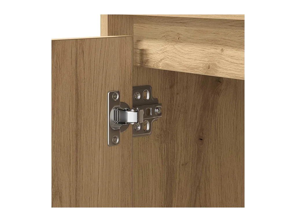 Mesita de Noche | Armario de Noche 2 uds Roble artisan 50x34.5x50 cm.