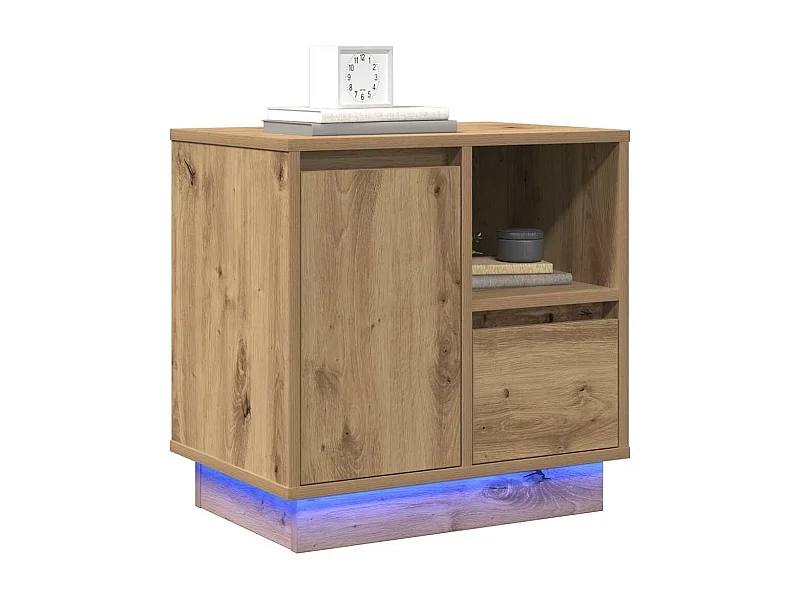 Nachttisch 2er Set-Beistelltisch Artisan-Eiche 50 x 34,5 x 50 cm Holzwerkstoff SHL12983