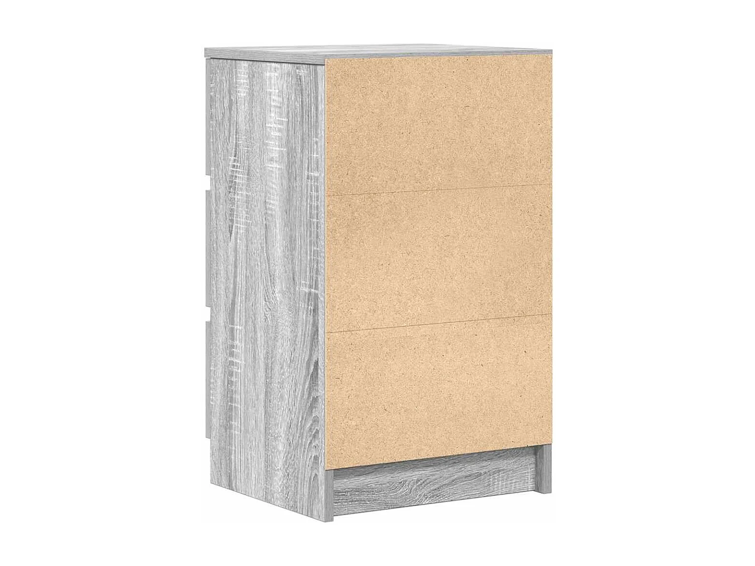 Nachttische mit 3 Schubladen 2 Stk. Grau Sonoma 39x35x65 cm SHL95160