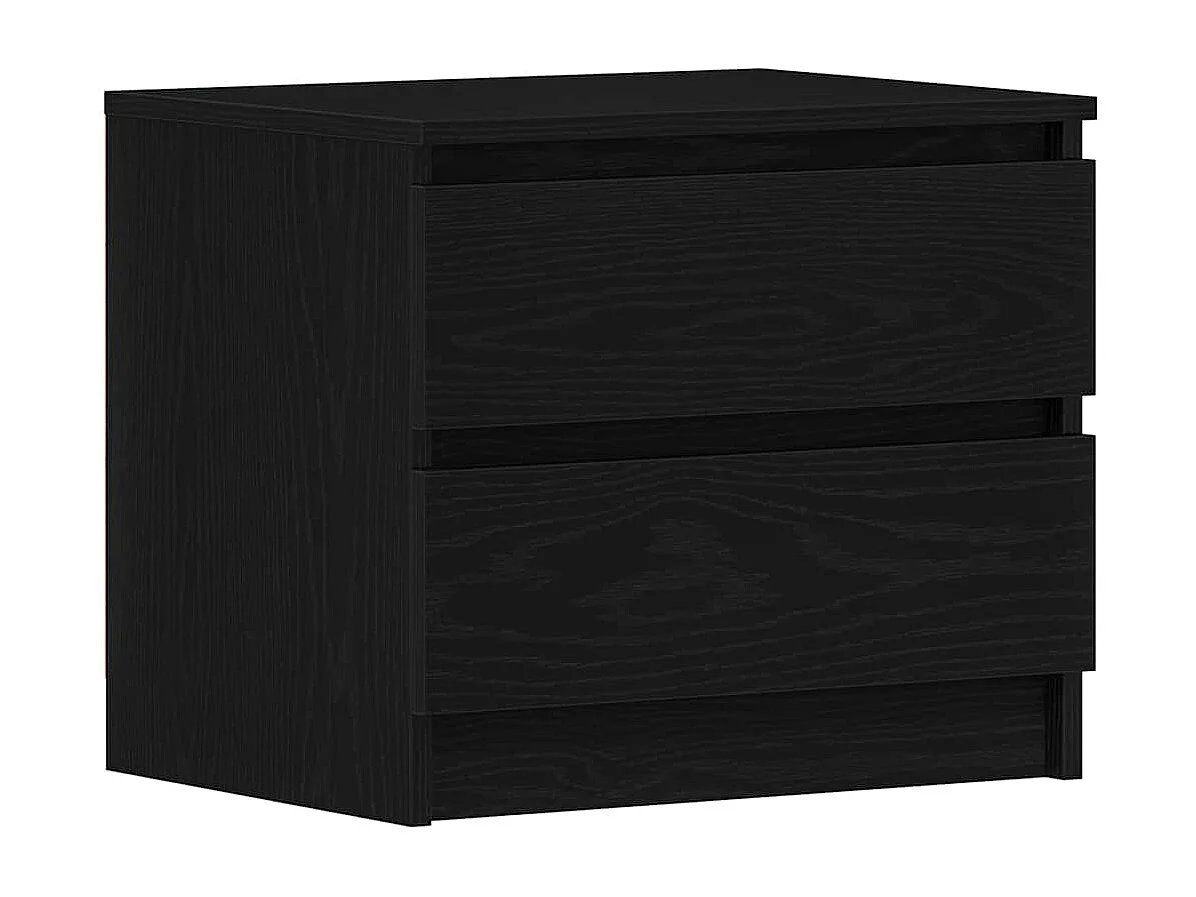 Nachttisch-Beistelltisch Schwarz Eichen-Optik 50 x 40 x 43,5 cm Holzwerkstoff SHL40306