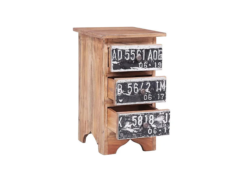 Mesita de noche | Mesilla de noche madera maciza de caoba 30x30x51 cm
