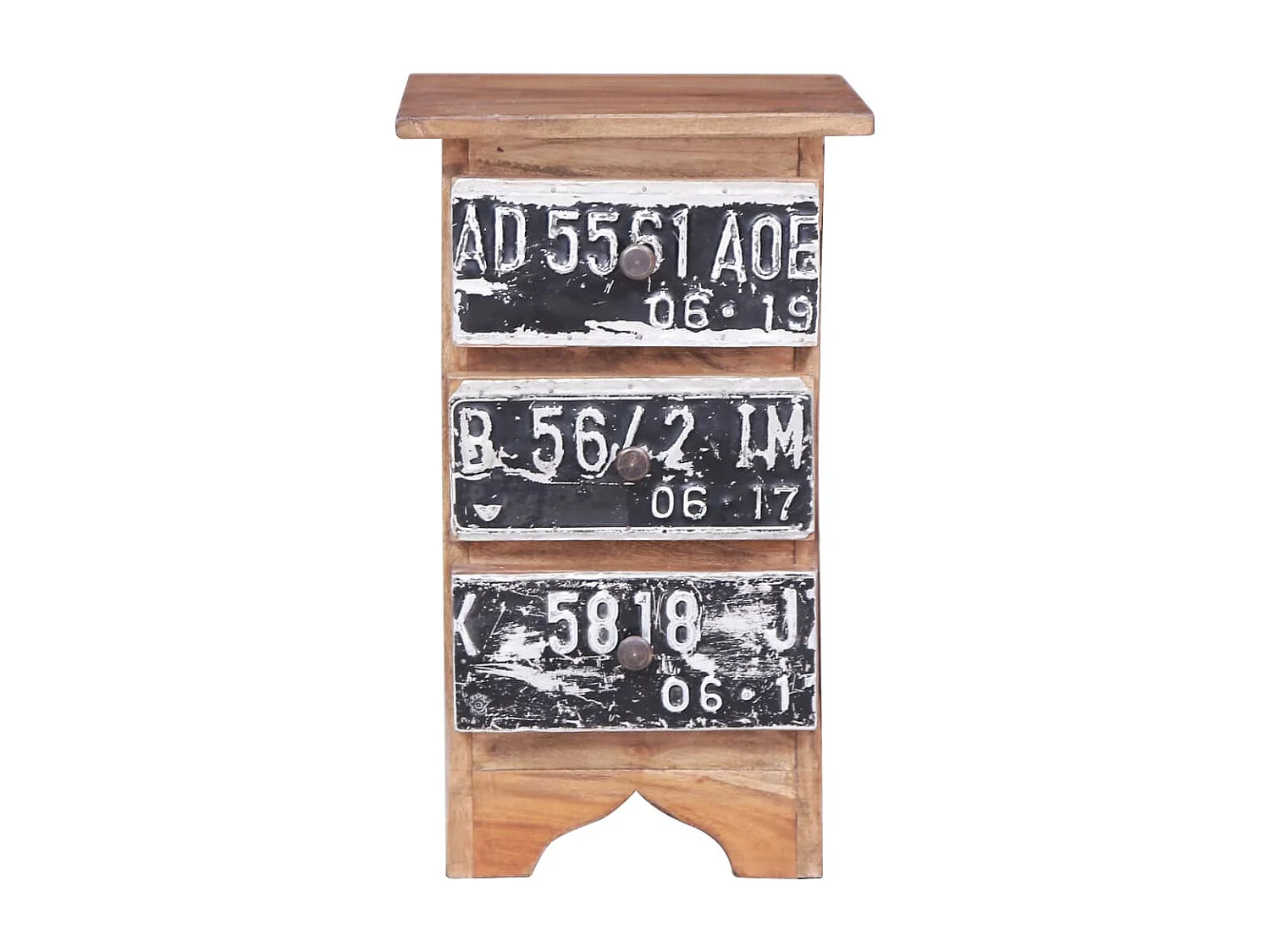 Nachttisch-Beistelltisch 30x30x51 cm Altholz Massiv SHL84744