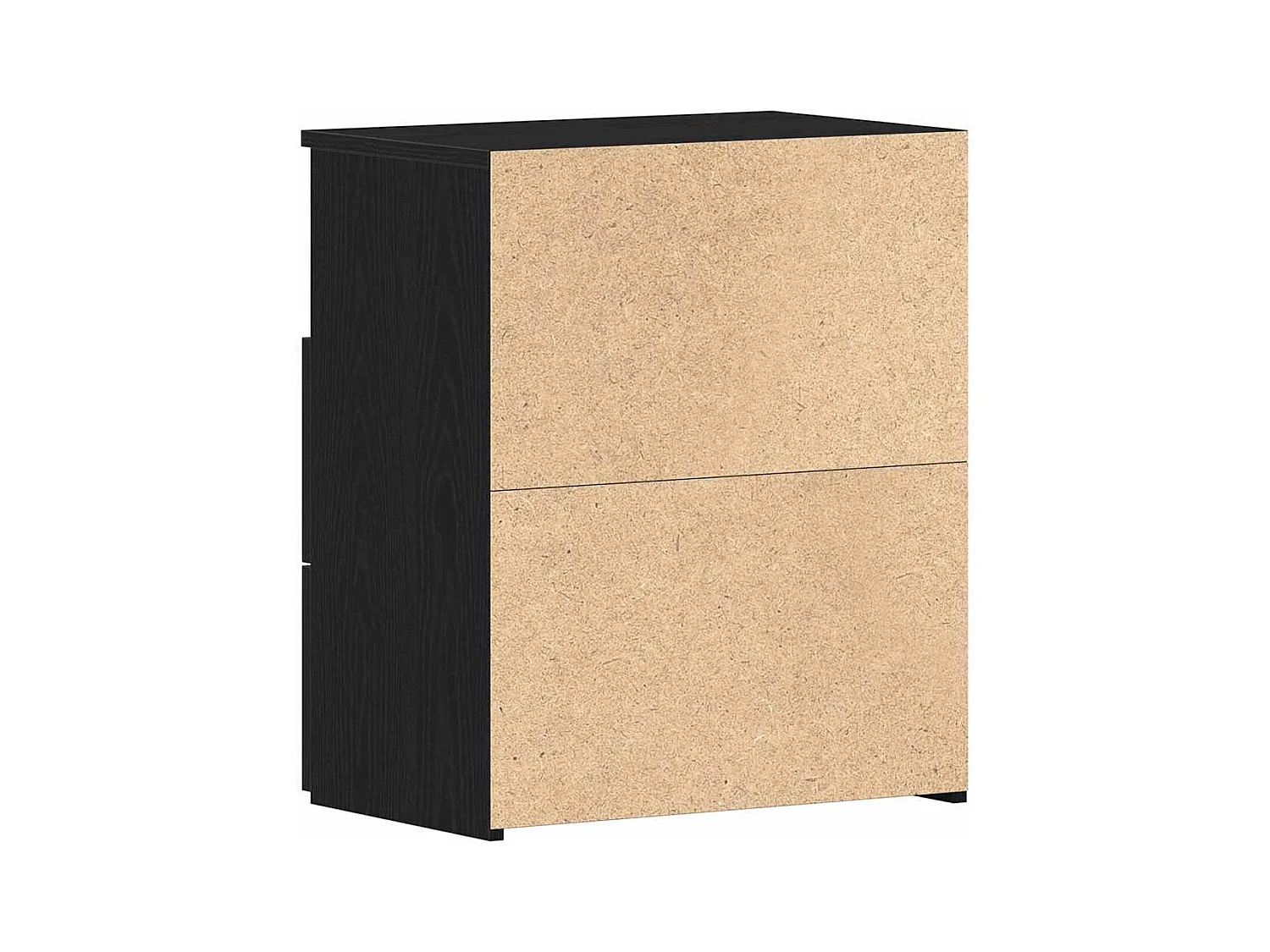 Table de chevet-Table d'appoint noir chêne 50x32x60cm en bois d'ingénierie