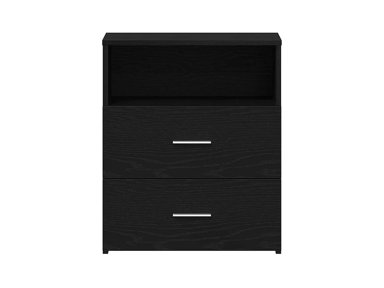 Table de chevet-Table d'appoint noir chêne 50x32x60cm en bois d'ingénierie