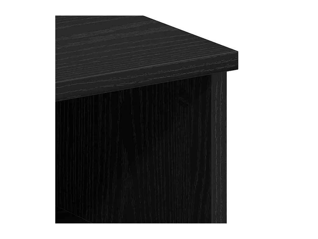 Table de chevet-Table d'appoint noir chêne 50x32x60cm en bois d'ingénierie