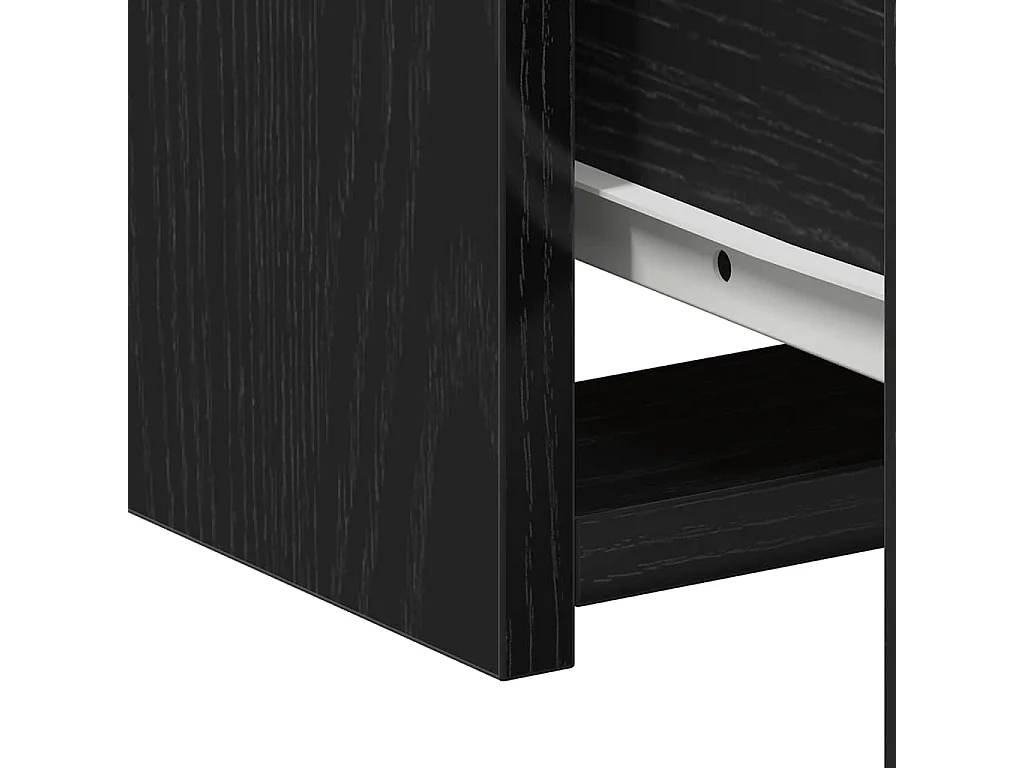 Mesita de noche | Mesilla de noche Roble negro 50x32x60cm Madera contrachapada