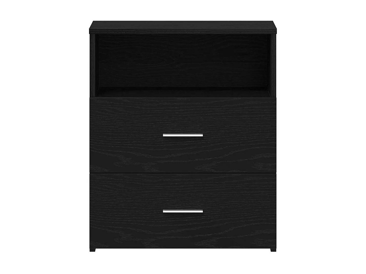 Mesita de noche | Mesilla de noche Roble negro 50x32x60cm Madera contrachapada