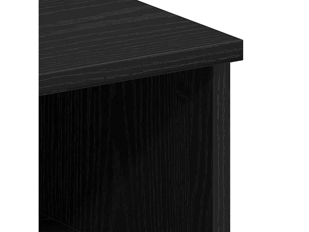 Table de chevet-Table d'appoint noir chêne 50x32x60cm en bois d'ingénierie