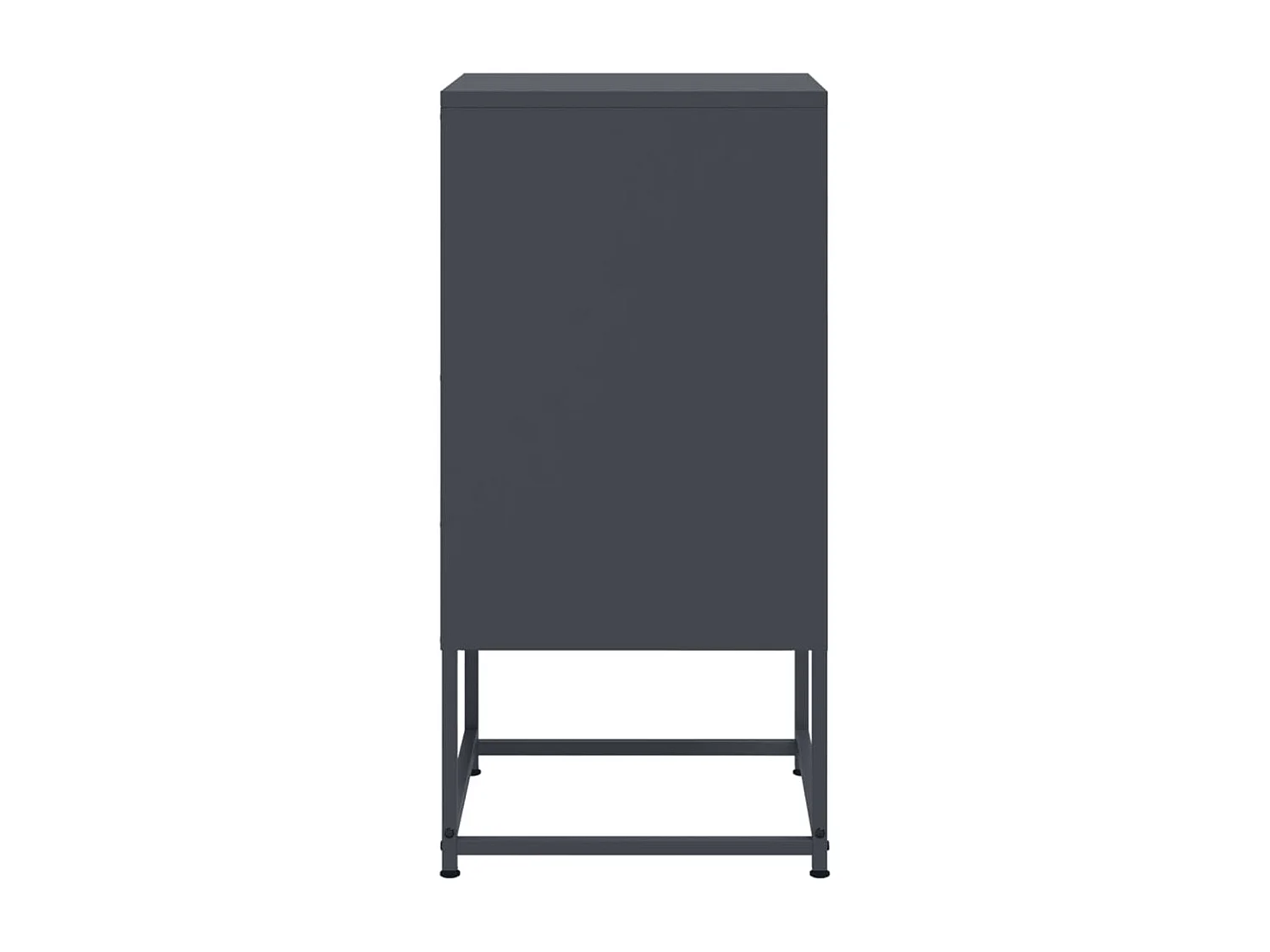 Nachttisch-Beistelltisch-Nachtschrank Anthrazit 36x39x78 cm Stahl SHL38226