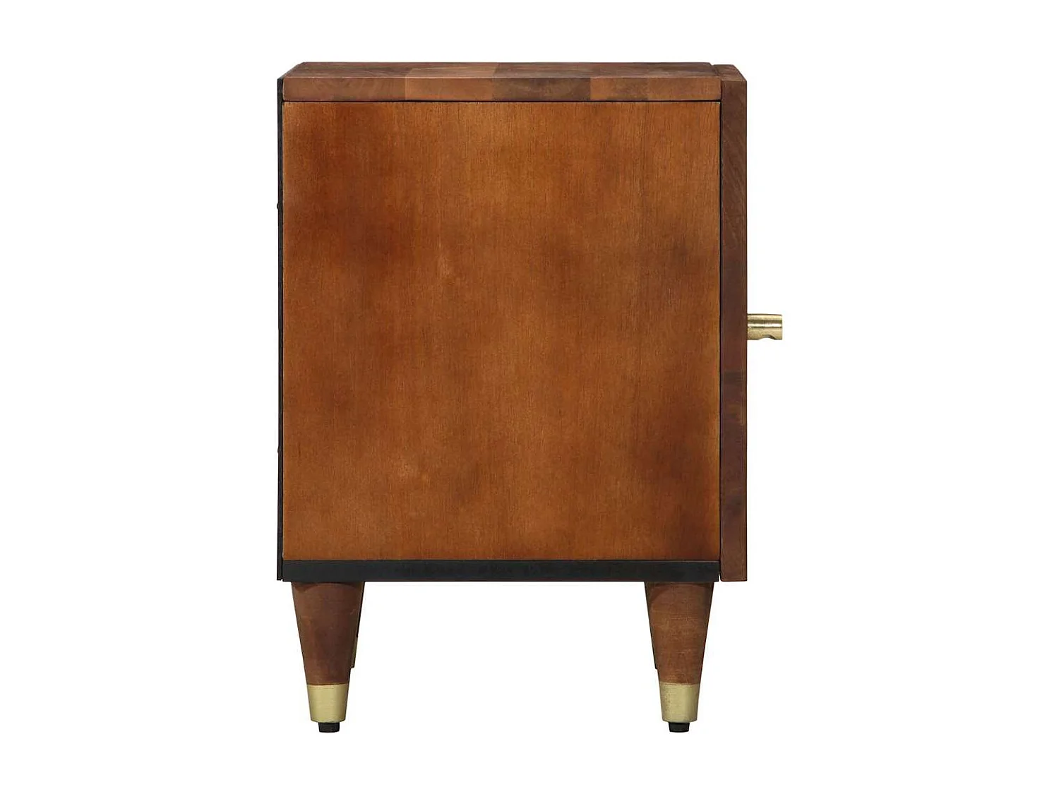 Nachttisch-Beistelltisch mit Tür Honigbraun 40 x 33 x 46 cm Massivholz Mango SHL41532