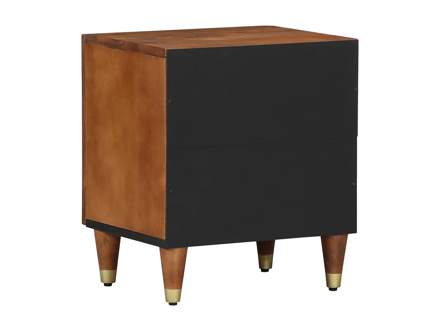 Nachttisch-Beistelltisch mit Tür Honigbraun 40 x 33 x 46 cm Massivholz Mango SHL41532