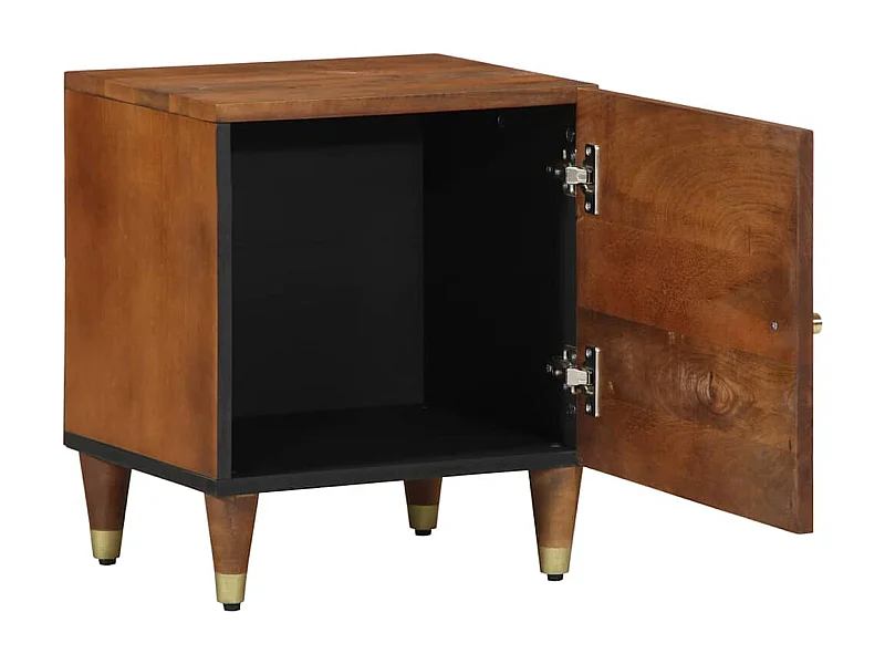 Mesa de Cabeceira | Criado-mudo Moderno castanho mel 40x33x46 cm