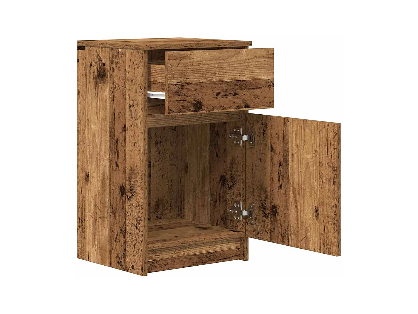 Mesitas de noche | Mesilla de noche 2 uds madera contrachapada madera vieja 39x35x65cm