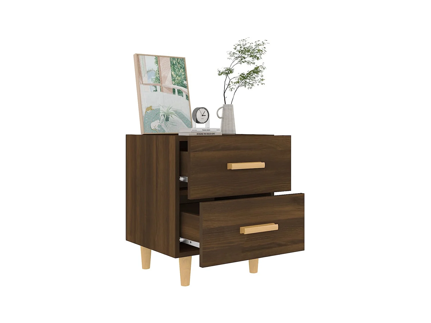 Mesitas de noche | Mesilla de noche 2 unidades roble marrón 40x35x47,5 cm