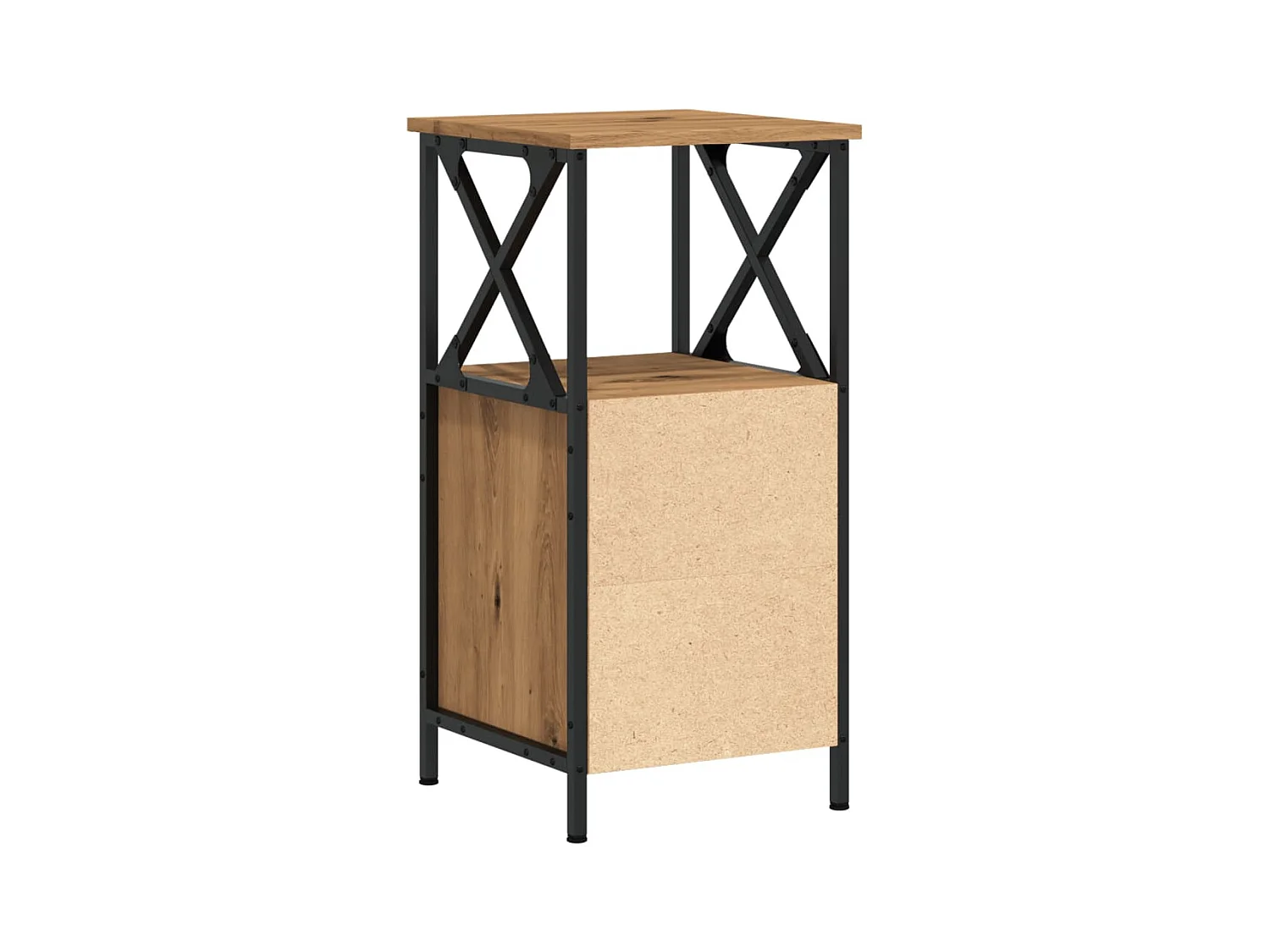 Mesita de noche | Mesilla de noche madera ingeniería roble artisan 34x35,5x70 cm