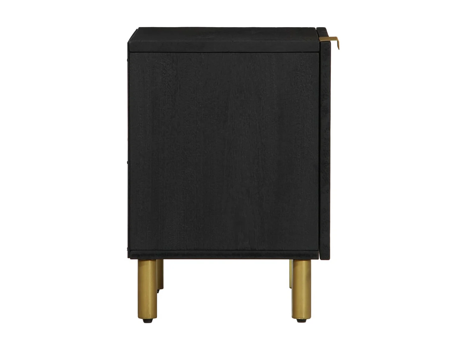 Nachttisch-Beistelltisch Schwarz 40x33x46 cm Massivholz Mango SHL30342