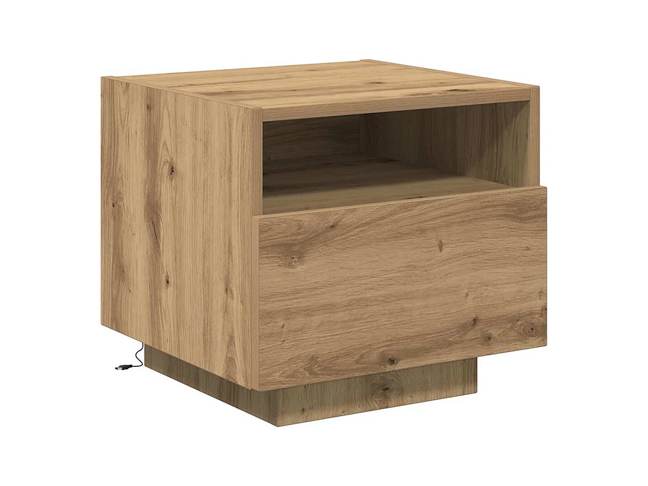 Mesita de Noche | Armario de Noche | Mesa auxiliar con cajón 2 uds. Roble artisan 40x39x37 cm