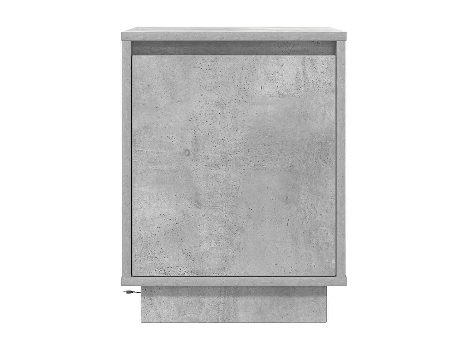 Nachttisch-Beistelltisch mit LED-Leuchten Betongrau 38x34x50 cm SHL65296