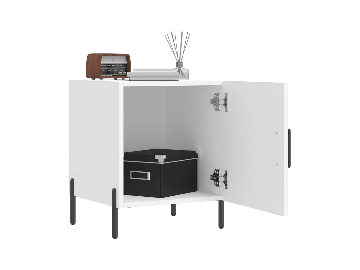 Table de chevet-Table d'appoint-Table de nuit blanc 40x40x50 cm bois d’ingénierie