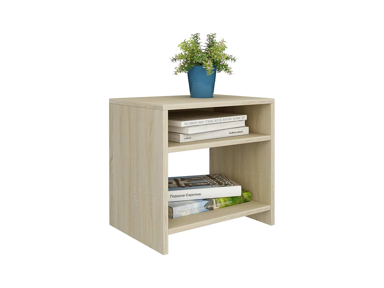 Mesita de noche | Mesilla de noche madera contrachapada roble sonoma 40x30x40 cm