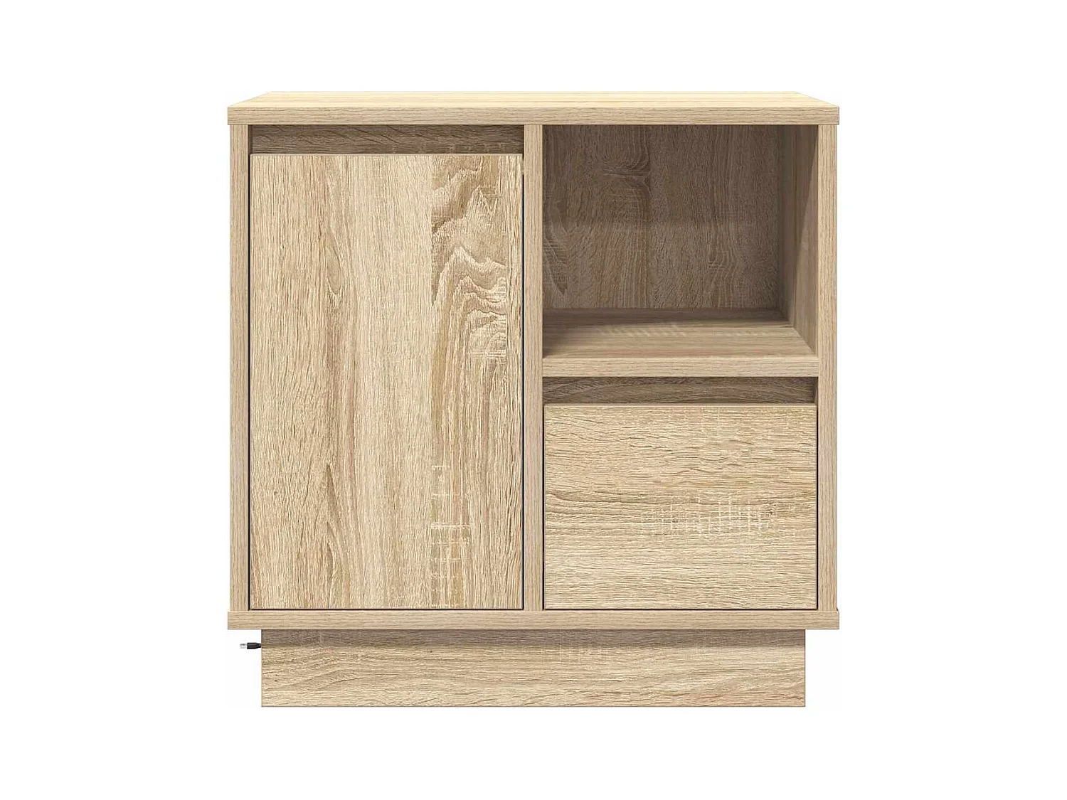 Mesita de Noche | Armario de Noche 2 uds Roble Sonoma 50x34.5x50 cm.