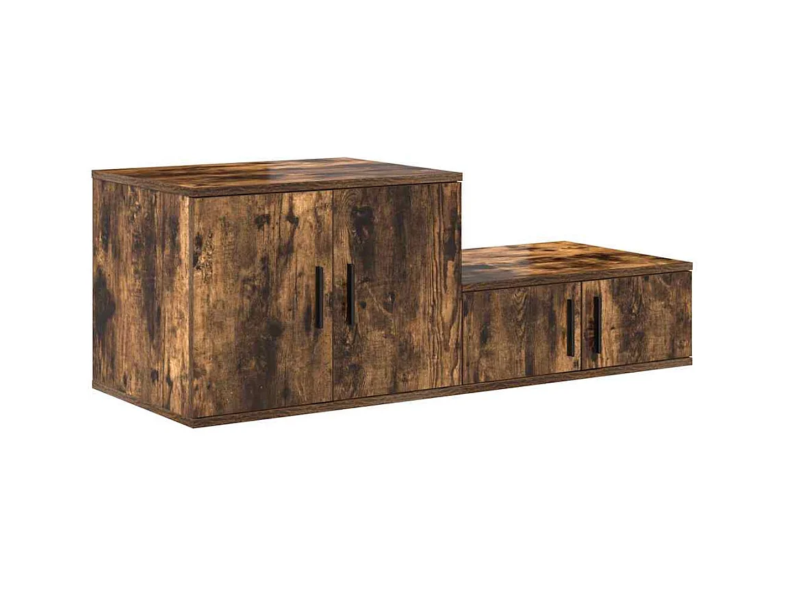 Table de chevet-Table d'appoint-Table de nuit Chêne fumé 127x41x40 cm