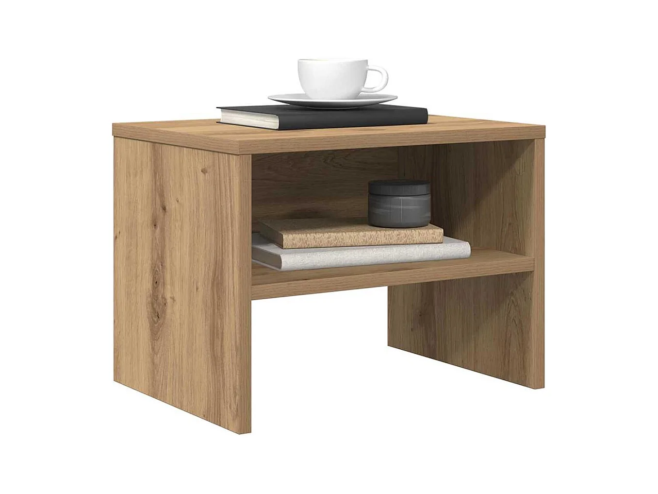 Mesita de Noche | Mesa auxiliar | Armario de Noche 2 uds. Roble artisan 40x40x30 cm