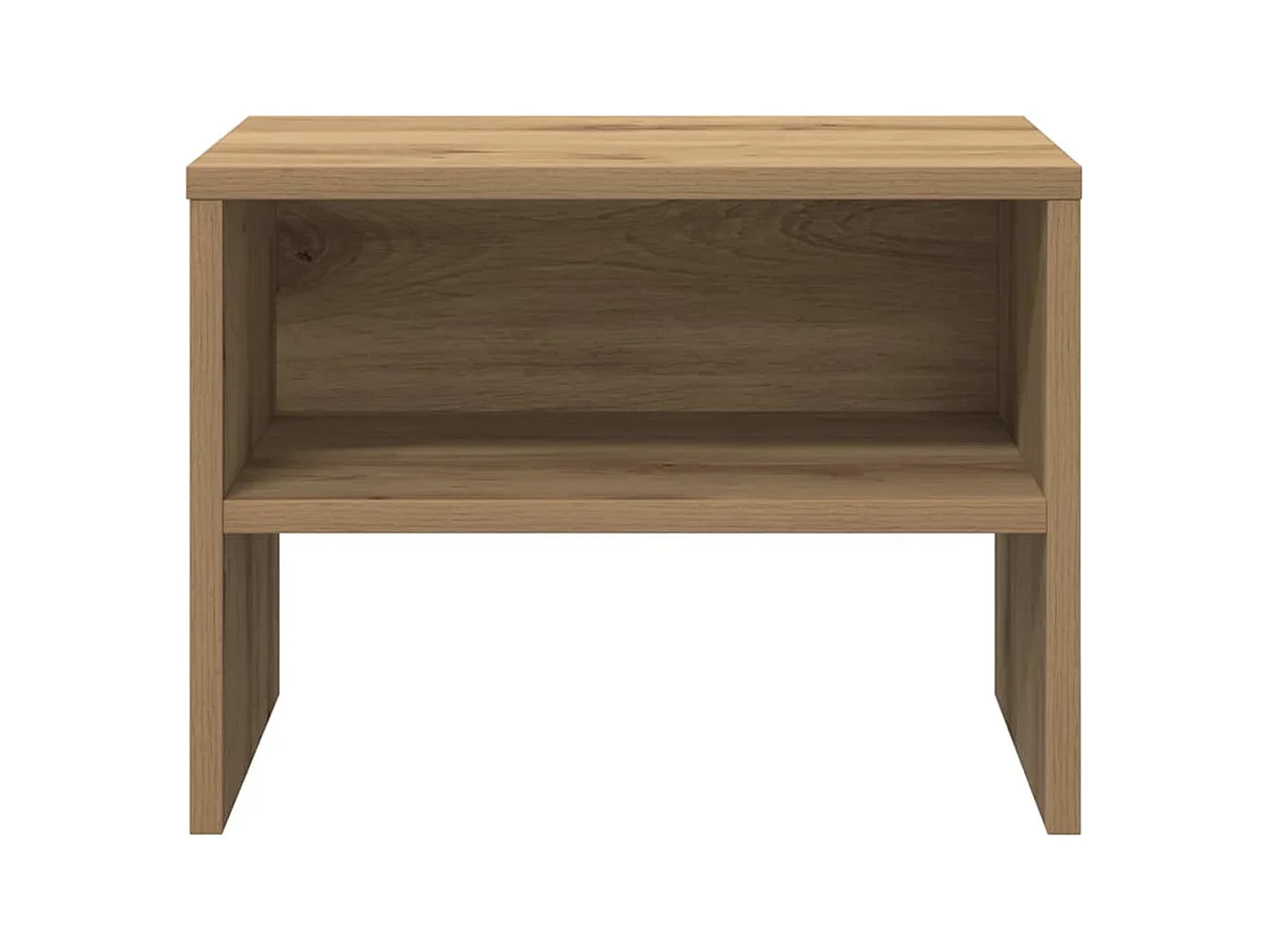 Mesita de Noche | Mesa auxiliar | Armario de Noche 2 uds. Roble artisan 40x40x30 cm