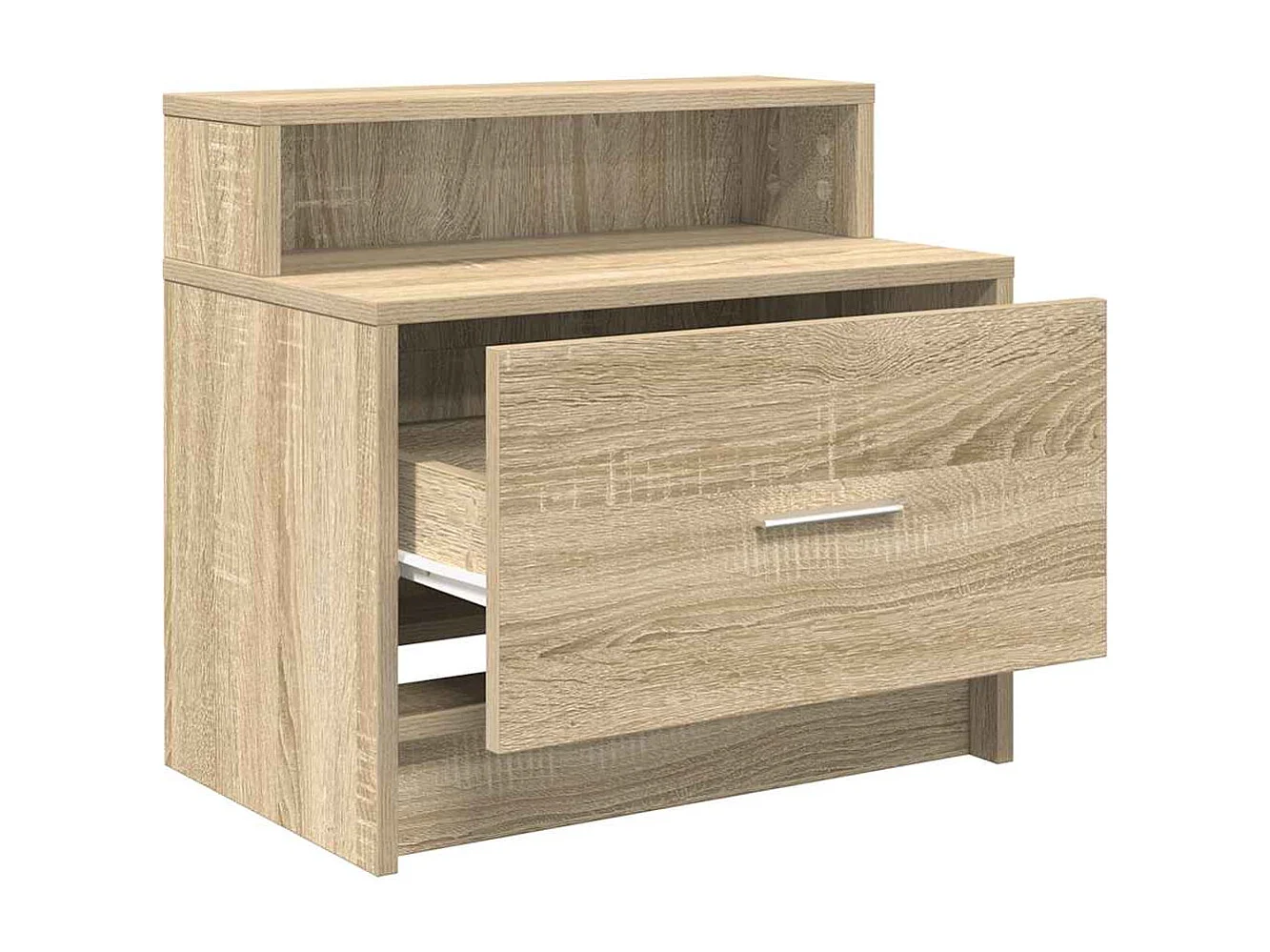 Mesillas de noche | Mesita de noche con cajón 2 uds roble Sonoma 51x31x47 cm