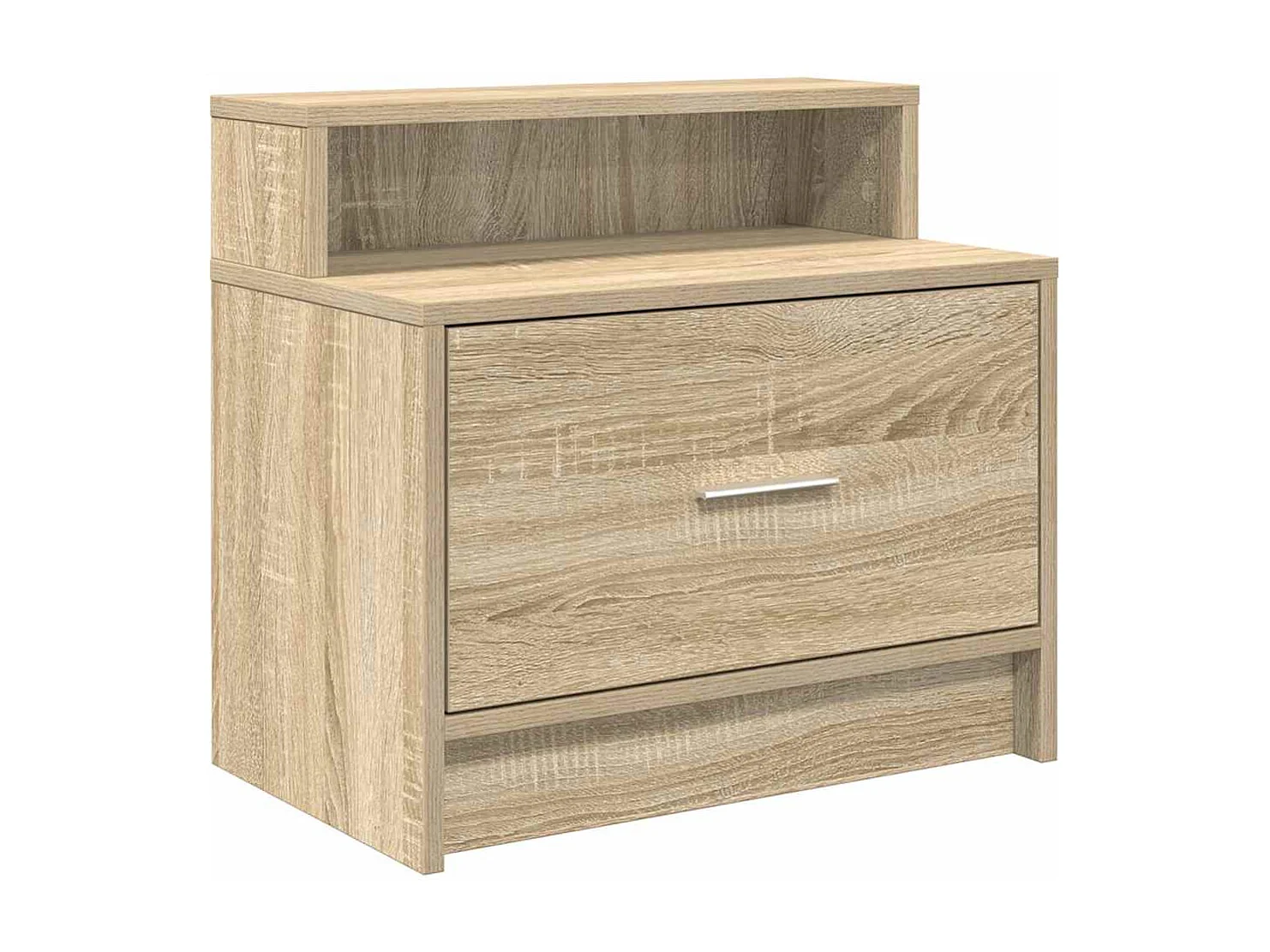 Nachttisch 2er Set-Beistelltisch mit Schublade. Sonoma-Eiche 51x31x47 cm SHL64659