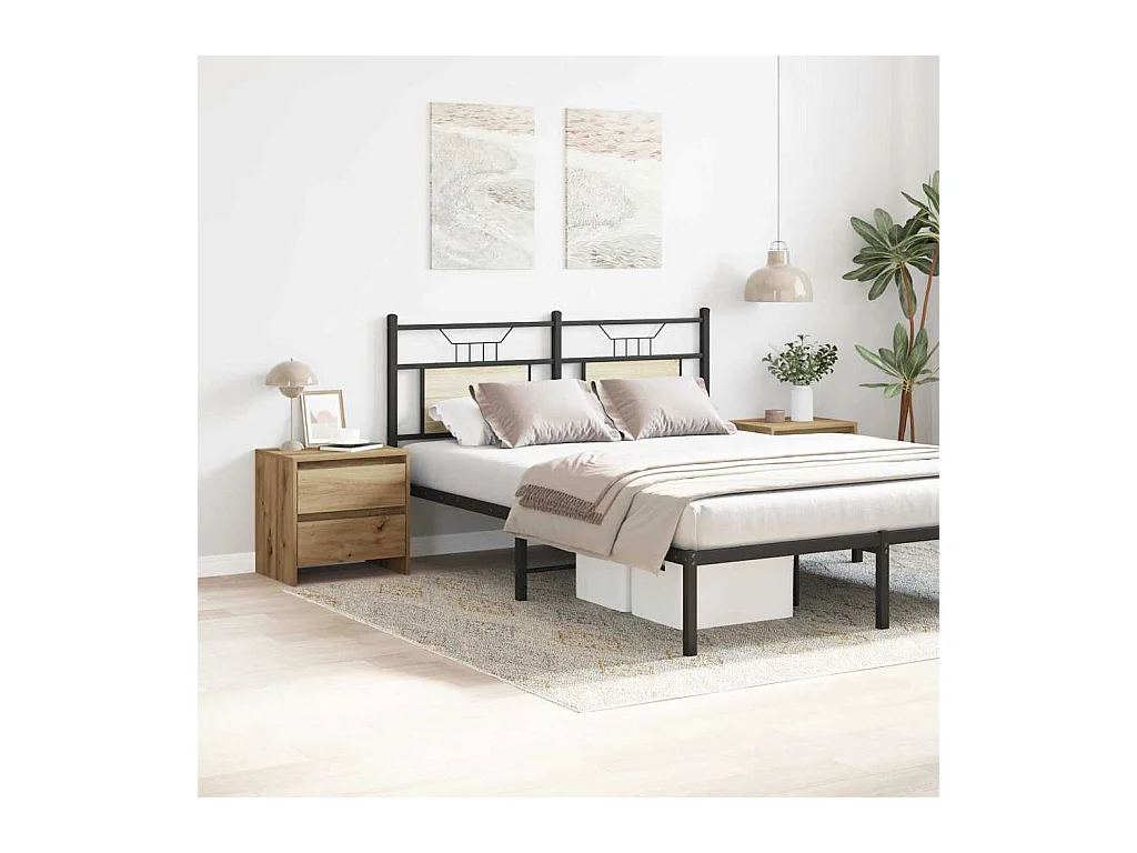 Mesita de Noche | Mesa auxiliar | Armario de Noche 2 uds. Roble artisan 45x34x44.5 cm