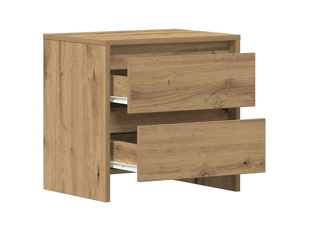 Mesita de Noche | Mesa auxiliar | Armario de Noche 2 uds. Roble artisan 45x34x44.5 cm