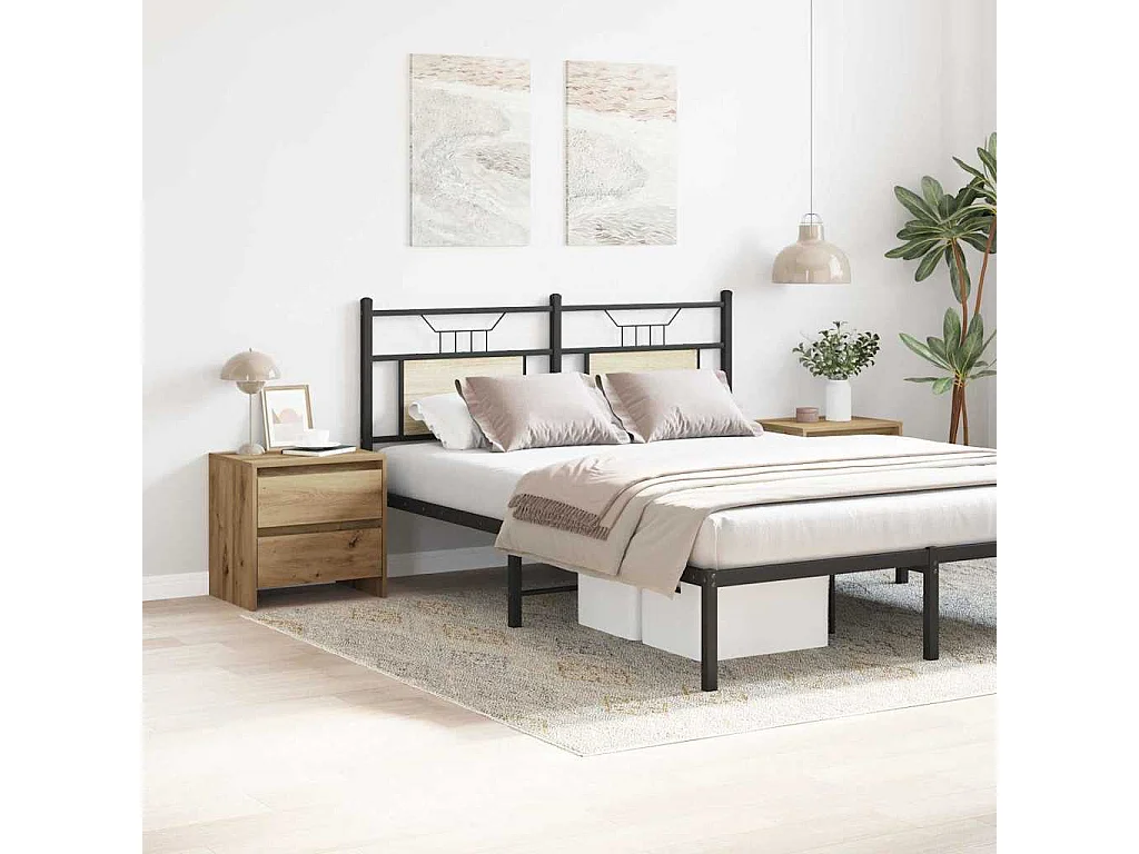 Mesita de Noche | Mesa auxiliar | Armario de Noche 2 uds. Roble artisan 45x34x44.5 cm