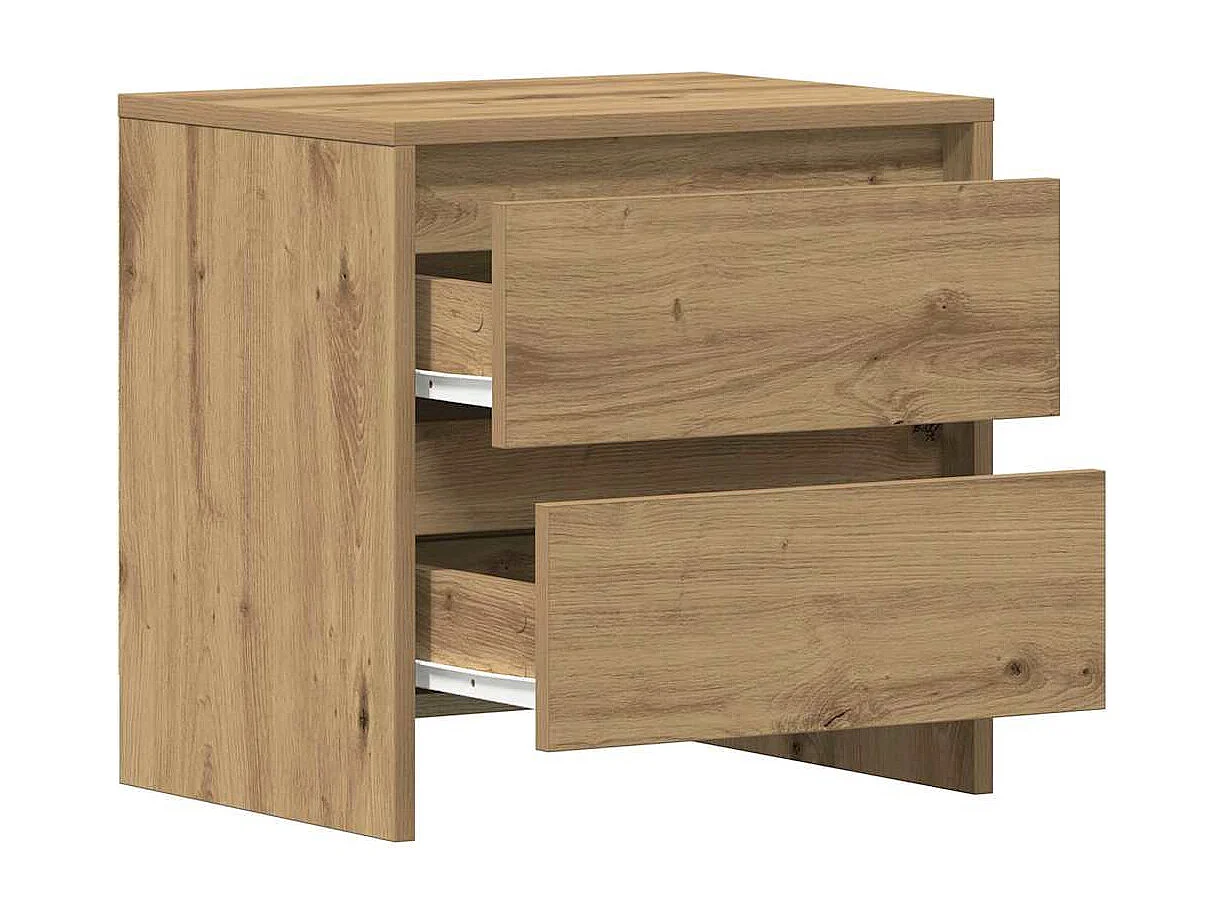 Mesita de Noche | Mesa auxiliar | Armario de Noche 2 uds. Roble artisan 45x34x44.5 cm