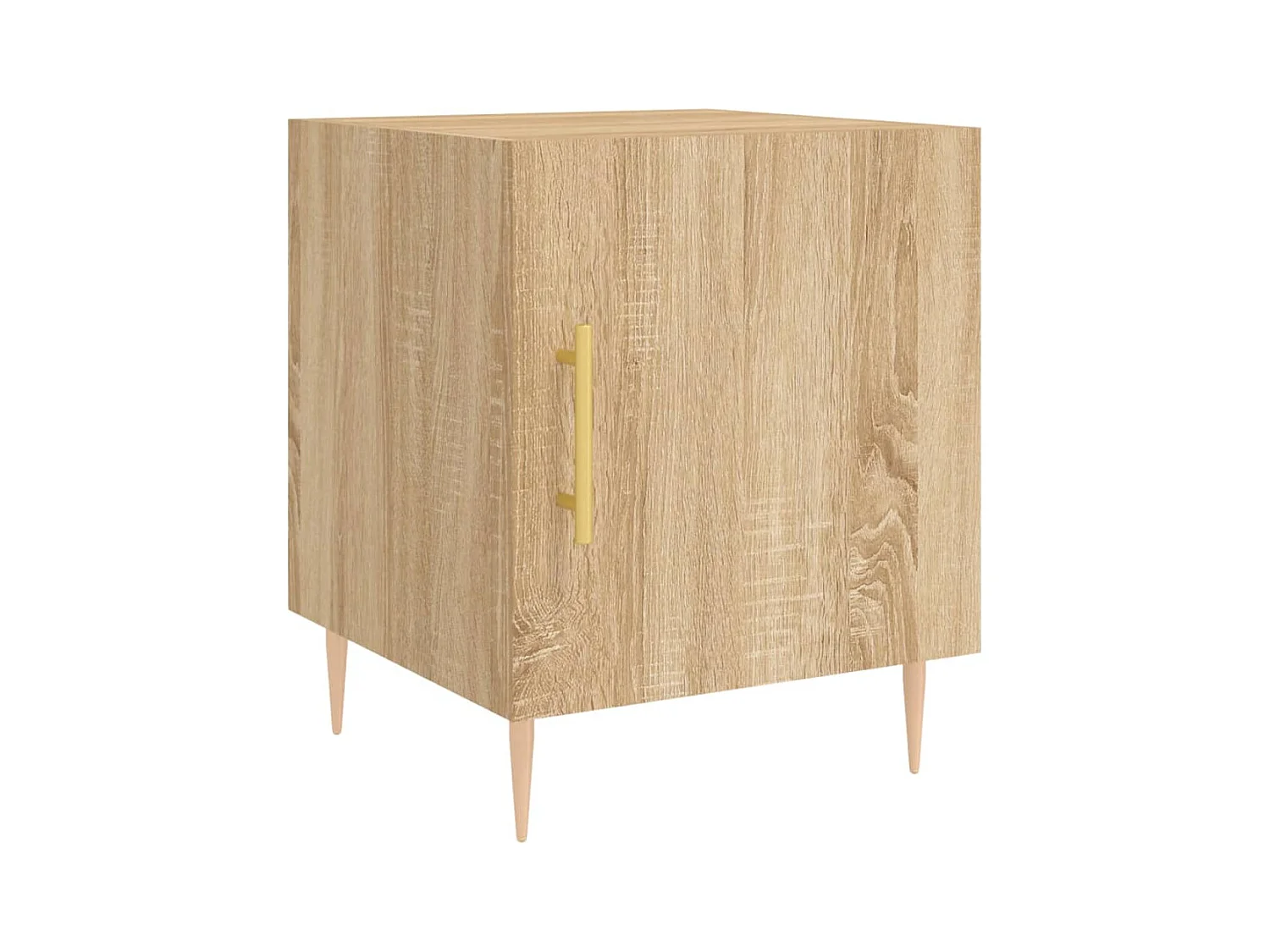 Mesa de Cabeceira Moderna 2 peças 40x40x50cm deriv. madeira carvalho sonoma