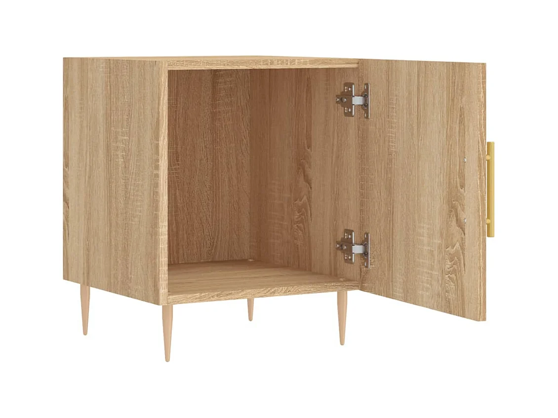 Mesa de Cabeceira Moderna 2 peças 40x40x50cm deriv. madeira carvalho sonoma