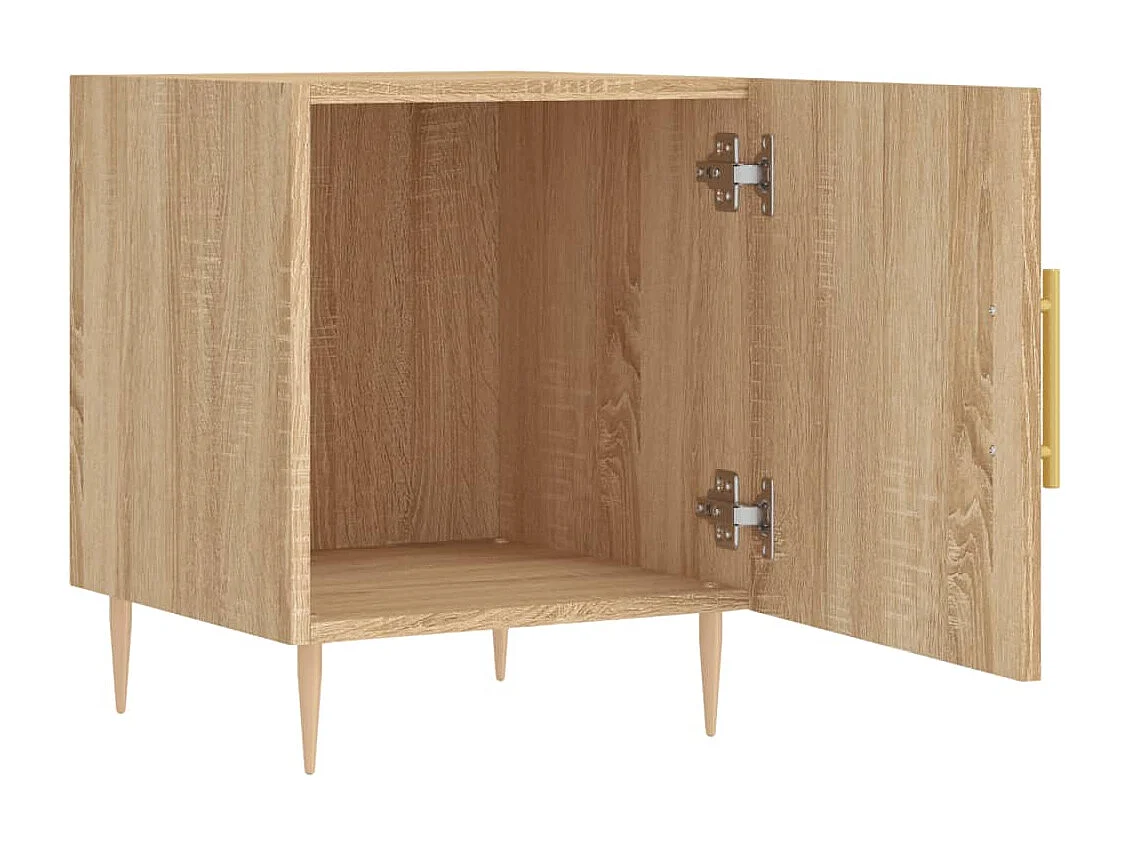 Mesitas de noche | Mesilla de noche 2 uds madera ingeniería roble Sonoma 40x40x50 cm