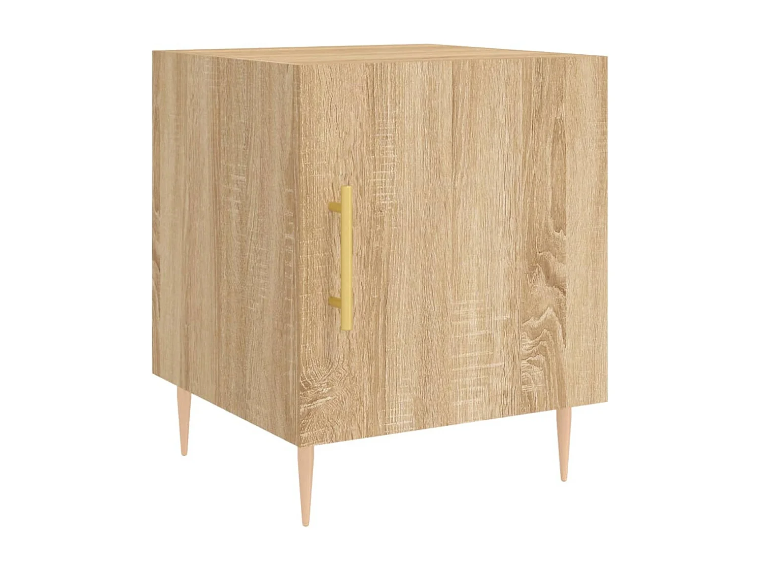 Nachttisch 2er Set-Beistelltisch-Nachttischkommode Sonoma-Eiche 40x40x50 cm Holzwerkstoff SHL19720