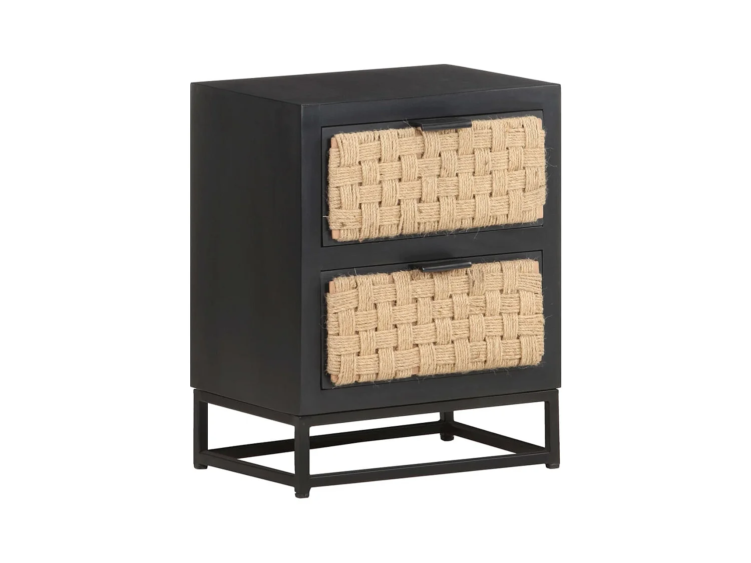 Mesita de noche | Mesilla de noche de madera maciza de mango 40x30x50 cm