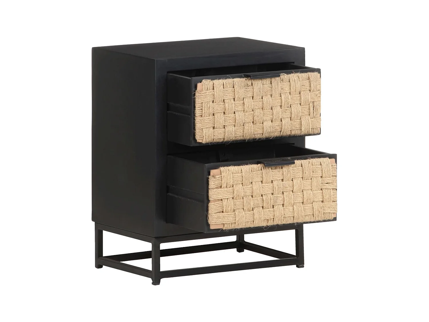 Mesita de noche | Mesilla de noche de madera maciza de mango 40x30x50 cm