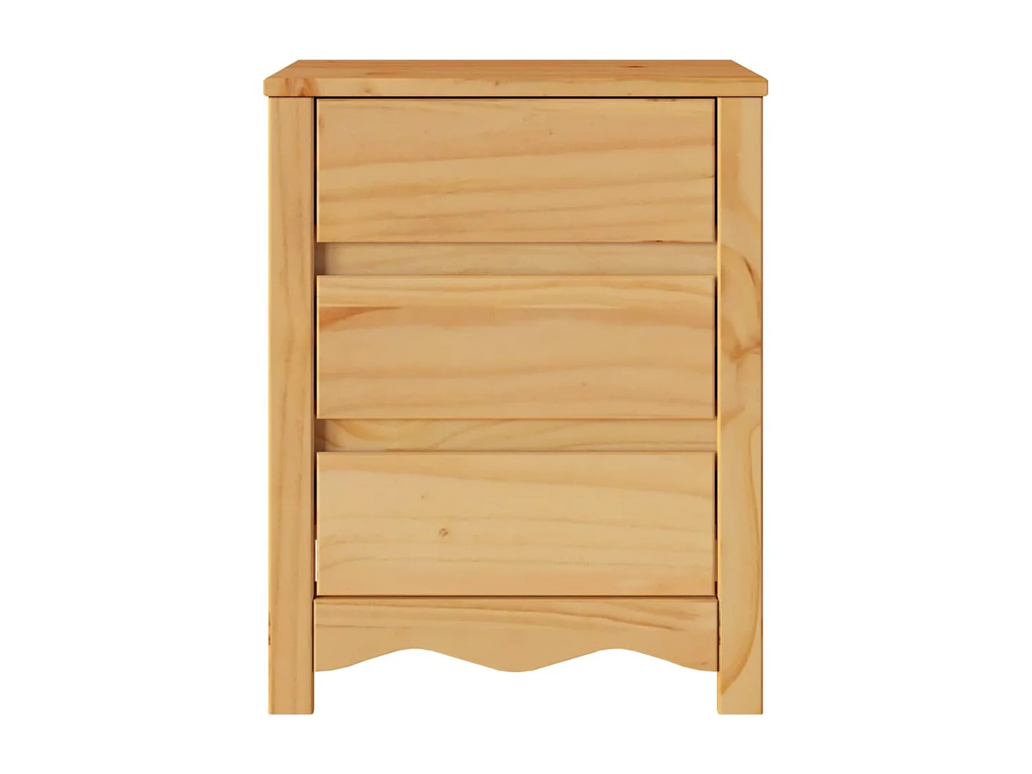 Nachttisch-Beistelltisch Drammen Eiche 45 x 35 x 56 cm Massivholz Kiefer SHL28919